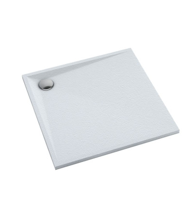 Brodzik kompozytowy Stabilsound Plus® Etrusco White Stone 80x80x3 cm, kwadratowy Schedpol (&nbsp;3.460/B/ST)