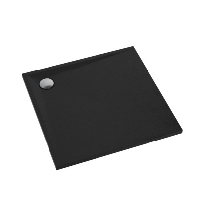 Brodzik kompozytowy Stabilsound Plus® Etrusco Black Stone 80x80x3 cm, kwadratowy Schedpol (&nbsp;3.460/C/ST)