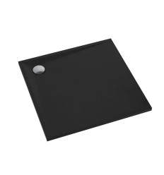 Brodzik kompozytowy Stabilsound Plus® Etrusco Black Stone 90x90x3 cm, kwadratowy Schedpol (3.461/C/ST)