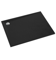 Brodzik kompozytowy Stabilsound Plus® Etrusco Black Stone 70x80x3 cm, prostokątny Schedpol (3.468/C/ST)
