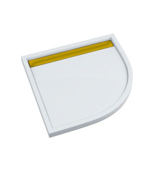 Brodzik kompozytowy Stabilsound Plus® Ajax G&W 90x90x4,5 cm R55, półokrągły Schedpol (3.4227-M/Z/G)