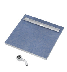 Brodzik podpytkowy Stabilsound Plus® 80x80x5/12,5 cm, kwadratowy z maskownicą Plate Schedpol (10.021/OLPL)