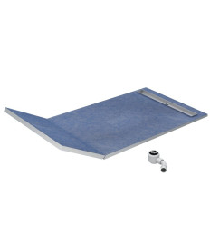 Brodzik podpytkowy Stabilsound Plus® 130+50x90x5/12,5 cm, prostokątny z maskownicą Plate Schedpol (10.034/OLPL)
