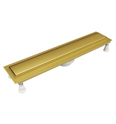 Odpływ liniowy Base-Low Gold 100x8x7 cm z maskownicą Gold Steel Schedpol (OLSL100/ZST-LOW)