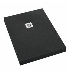 Brodzik akrylowy zintegrowany z nośnikiem i obudową New Horizons Black Stone 100x120x12cm, prost. Schedpol (3.3325/C/ST-M2)