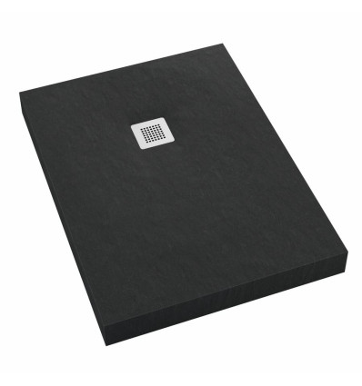 Brodzik akrylowy zintegrowany z nośnikiem i obudową New Horizons Black Stone 100x180x12cm, prost. Schedpol (3.3331/C/ST-M2)