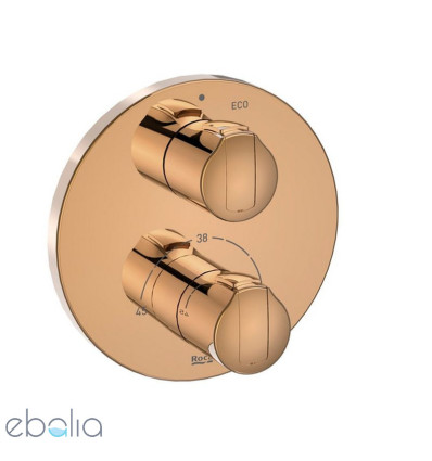 Bateria prysznicowa podtynkowa termostatyczna Rose Gold T-1000 Roca (A5A2E09RG0)