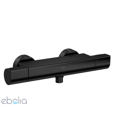 Bateria prysznicowa termostatyczna ścienna Titanium Black T-1000 Roca (A5A142ECN0)
