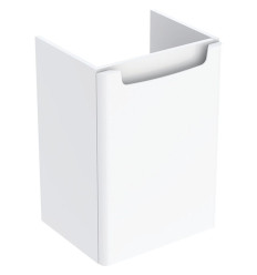 Szafka pod małą umywalkę Rekord, z jednymi drzwiamii, B50cm, biały, lakierowany na wysoki połysk Koło (89543000)