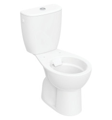 Zestaw stojącej miski WC Rekord ze spłuczką nasadzaną, lejowa, wylot pionowy, Rimfree Koło (K99036000)
