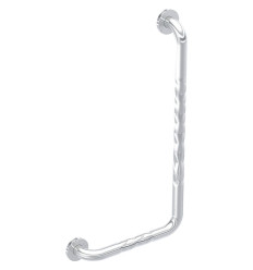 Poręcz ścienna Lehnen Funktion, B37.5cm, H68cm, T8cm, prawa, stal nierdzewna falista Koło (L1012112)