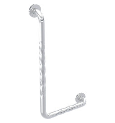 Poręcz ścienna Lehnen Funktion, B37.5cm, H68cm, T8cm, lewa, stal nierdzewna falista Koło (L1012122)