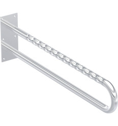 Poręcz ścienna Lehnen Funktion, L85cm, stal nierdzewna falista Koło (L1054502)