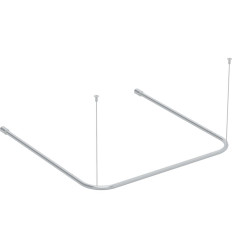 Drążek do zasłony prysznicowej Lehnen Concept Pro, potrójny, L90cm, stal nierdzewna gładka Koło (L63201000)