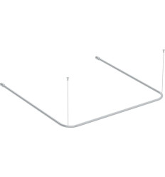 Drążek do zasłony prysznicowej Lehnen Concept Pro, potrójny, L120cm, stal nierdzewna gładka Koło (L63202000)
