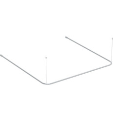 Drążek do zasłony prysznicowej Lehnen Concept Pro, potrójny, L150cm, stal nierdzewna gładka Koło (L63203000)