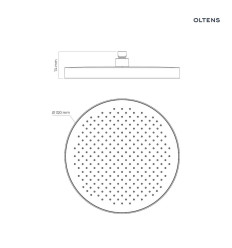 Deszczownica okrągła 32 cm czarny mat Regna Oltens (37009300)