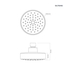 Deszczownica okrągła 10,5 cm chrom Skvett Oltens (37110100)