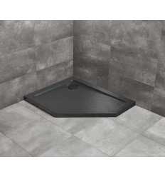Brodzik pięciokątny 90x80 Doros PT E Lewy Stone Black Radaway (SDRPT9080-01-54SL)
