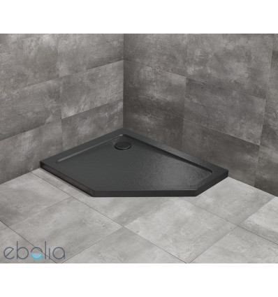 Brodzik pięciokątny 100x80 Doros PT E Lewy Stone Black Radaway (SDRPT1080-01-54SL)