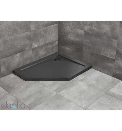 Brodzik pięciokątny 100x80 Doros PT E Prawy Stone Black Radaway (SDRPT1080-01-54SR)