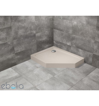 Brodzik pięciokątny 90x80 Doros PT E lewy Compact Stone kaszmirowy Radaway (SDRPTP9080-05-84SL)