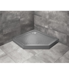 Brodzik pięciokątny 100x80 Doros PT E Compact Stone antracytowy Radaway (SDRPTP1080-05-64SL)