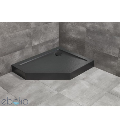 Brodzik pięciokątny 100x80 Doros PT E Prawy Compact Stone Black Radaway (SDRPTP1080-05-54SR)