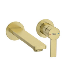 Bateria umywalkowa dwuotworowa podtynkowa Brushed Gold Targa Roca (A5A355FVA0)