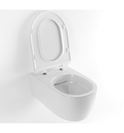 Miska WC podwieszana + deska wolnoopadająca Doto D Pure Rim 48 Excellent (CEEX.1404.485.WH)