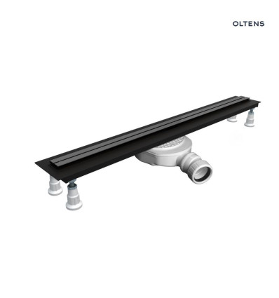 Odpływ prysznicowy liniowy 70 cm grafit połysk/grafit szczotkowany Langan Slim Oltens (30010400)