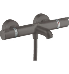 Bateria wannowa, termostatyczna, natynkowa Czarny Chrom Szczotkowany Ecostat Comfort Hansgrohe (13114340)