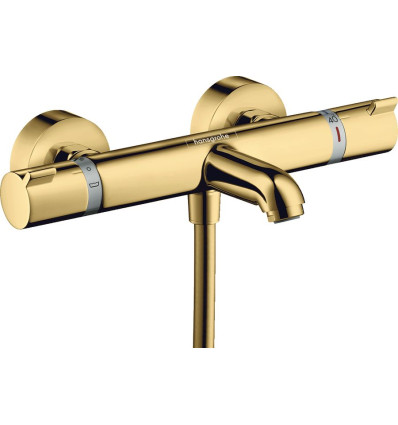 Bateria wannowa, termostatyczna, natynkowa Złoty Optyczny Polerowany Ecostat Comfort Hansgrohe (13114990)