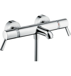 Bateria wannowa Care z długimi uchwytami, termostatyczna, natynkowa Chrom Ecostat Comfort Hansgrohe (13115000)