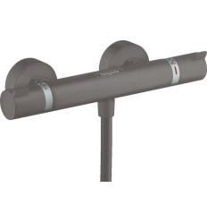Bateria prysznicowa , termostatyczna, natynkowa Czarny Chrom Szczotkowany Ecostat Comfort Hansgrohe (13116340)
