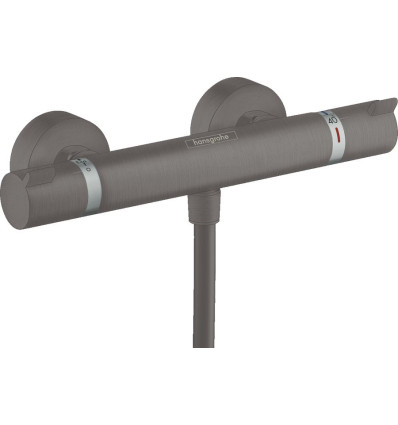 Bateria prysznicowa , termostatyczna, natynkowa Czarny Chrom Szczotkowany Ecostat Comfort Hansgrohe (13116340)