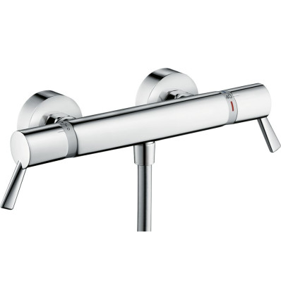 Bateria prysznicowa Care z długimi uchwytami, termostatyczna, natynkowa Chrom Ecostat Comfort Hansgrohe (13117000)