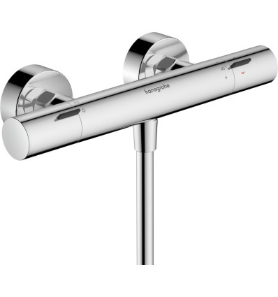Bateria prysznicowa, termostatyczna z ograniczeniem temperatury, natynkowa, Chrom Ecostat Fine Hansgrohe (13323000)