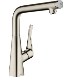 Jednouchwytowa bateria kuchenna 320, 1jet Stal Szlachetna Finish Metris Select M71 Hansgrohe (14883800)