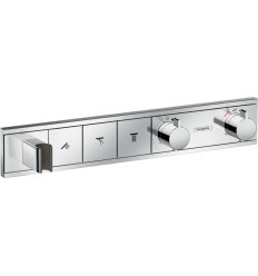 Bateria termostatyczna do 3 odbiorników ze zintegrowanym przyłączem i uchwytem, podtynkowa Chrom RainSelect Hansgrohe (15356000)