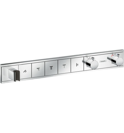 Bateria termostatyczna do 5 odbiorników ze zintegrowanym przyłączem i uchwytem podtynkowa Chrom RainSelect Hansgrohe (15358000)