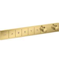 Bateria termostatyczna do 5 odbiorników, podtynkowa Złoty Optyczny Polerowany RainSelect Hansgrohe (15384990)
