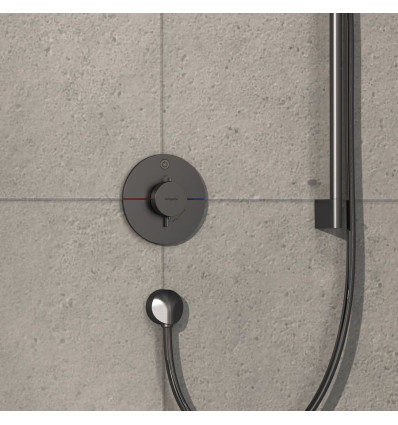 Bateria termostatyczna do 1 odbiornika, podtynkowa Czarny Chrom Szczotkowany ShowerSelect Comfort S Hansgrohe (15553340)