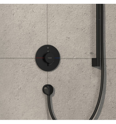 Bateria termostatyczna do 1 odbiornika, podtynkowa Czarny Matowy ShowerSelect Comfort S Hansgrohe (15553670)