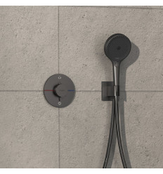 Bateria termostatyczna do 2 odbiorników, podtynkowa Czarny Chrom Szczotkowany ShowerSelect Comfort S Hansgrohe (15554340)