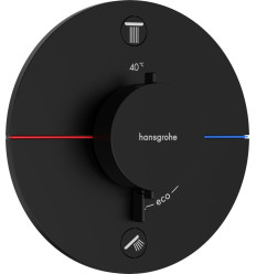 Bateria termostatyczna do 2 odbiorników, podtynkowa Czarny Matowy ShowerSelect Comfort S Hansgrohe (15554670)