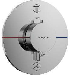 Bateria termostatyczna do 2 odbiorników zgodna z normą EN 1717, podtynkowa Chrom ShowerSelect Comfort S Hansgrohe (15556000)