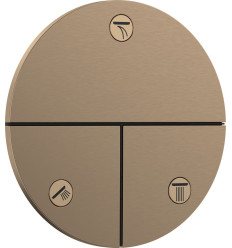 Zawór odcinający do 3 odbiorników, podtynkowy Brąz Szczotkowany ShowerSelect Comfort S Hansgrohe (15558140)