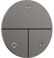 Zawór odcinający do 3 odbiorników, podtynkowy Czarny Chrom Szczotkowany ShowerSelect Comfort S Hansgrohe (15558340)