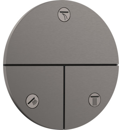 Zawór odcinający do 3 odbiorników, podtynkowy Czarny Chrom Szczotkowany ShowerSelect Comfort S Hansgrohe (15558340)